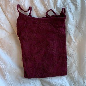 Red lace cami